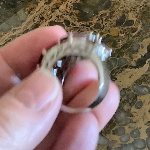 NWOT Sterling SILVER 925 MULTICOLOUR FLORAL COCKTAIL LARGE RING SIZE US 8.5 - Picture 4 of 9